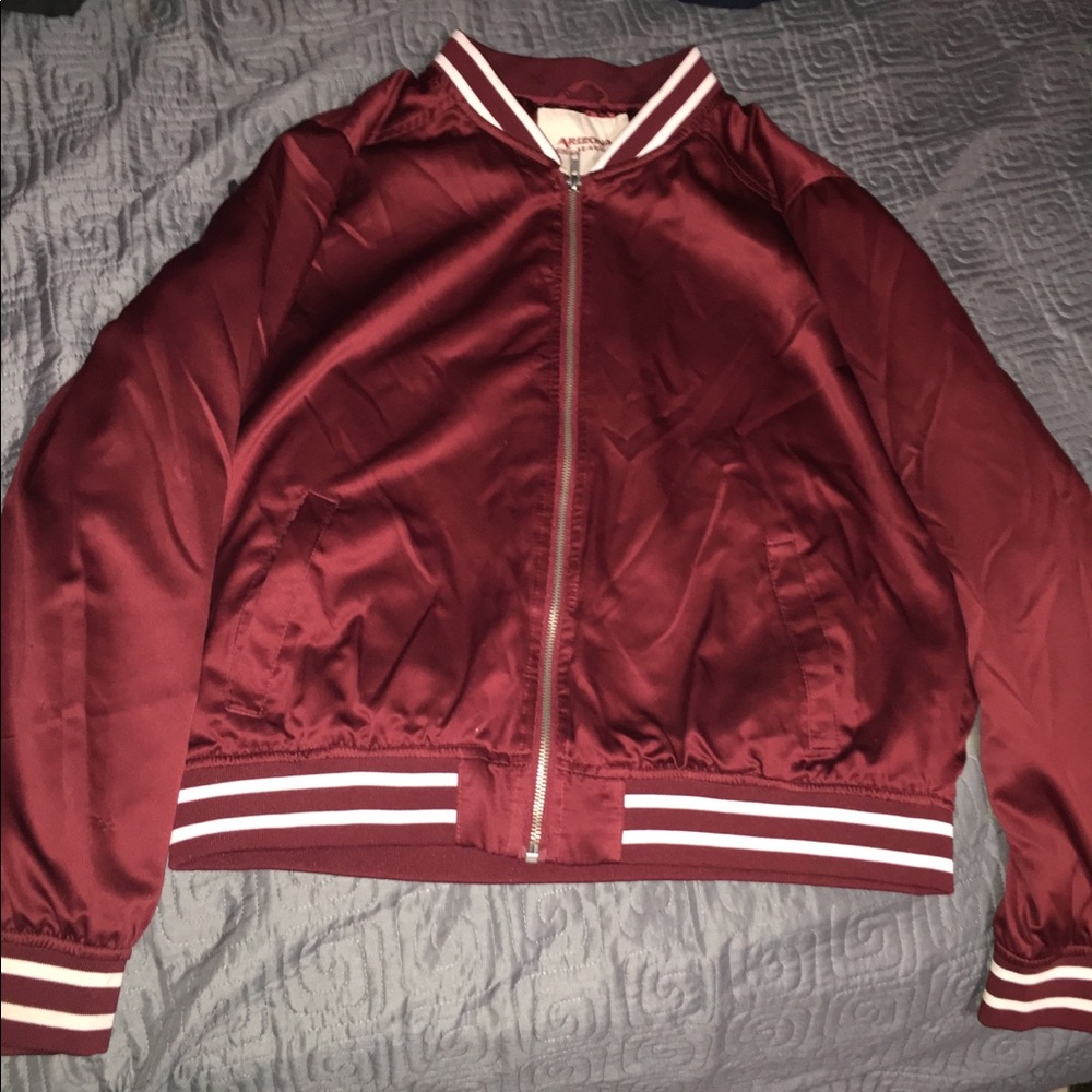Red bomber jacket